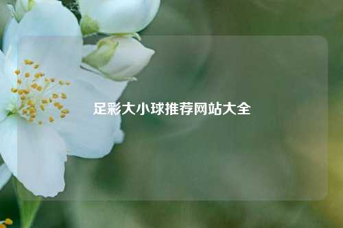 足彩大小球推荐网站大全