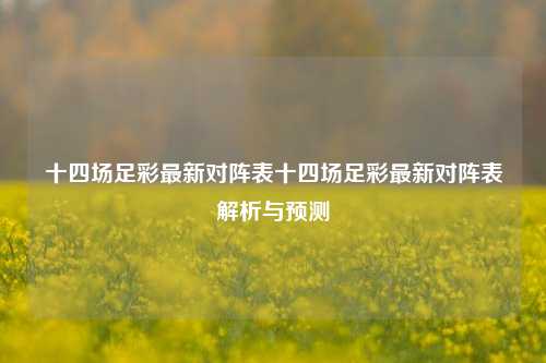 十四场足彩最新对阵表十四场足彩最新对阵表解析与预测