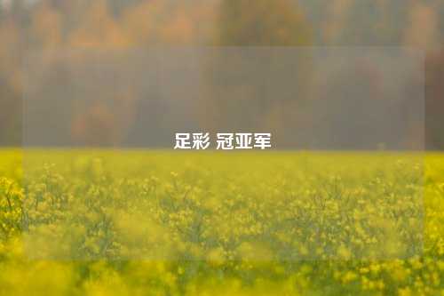 足彩 冠亚军