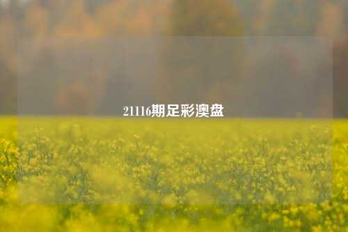 21116期足彩澳盘