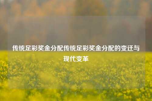 传统足彩奖金分配传统足彩奖金分配的变迁与现代变革