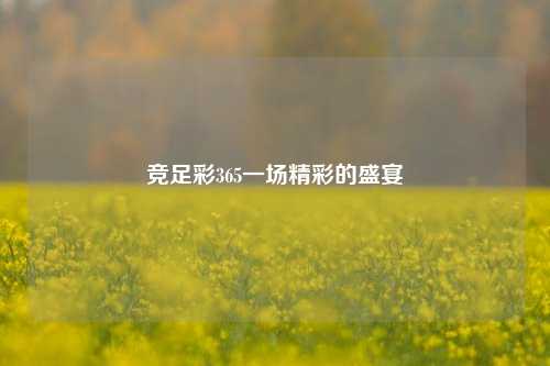 竞足彩365一场精彩的盛宴