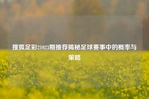 搜狐足彩21023期推荐揭秘足球赛事中的概率与策略