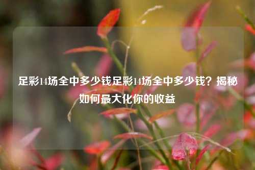 足彩14场全中多少钱足彩14场全中多少钱？揭秘如何最大化你的收益