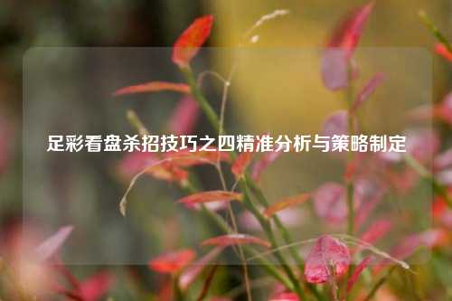 足彩看盘杀招技巧之四精准分析与策略制定