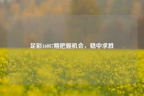 足彩16087期把握机会，稳中求胜