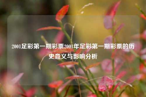 2001足彩第一期彩票2001年足彩第一期彩票的历史意义与影响分析